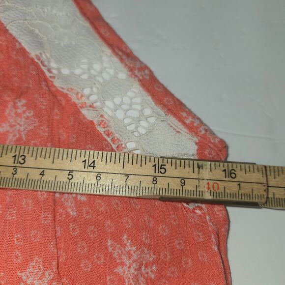 Vintage April Womens Large Cami Top Spagetti Straps Lace Racer Back Feminine Y2K - Picture 11 of 12